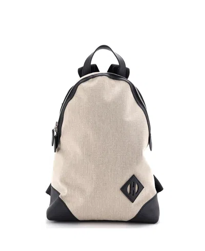 Pre-owned Pre-owned Hermes  Hermes Allback Backpack Bivouac Toile With Leather In Multi