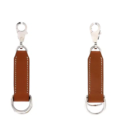 Pre-owned Pre-owned Hermes  Hermes Attache Soie Bag Strap 2-piece Set Leather In Brown