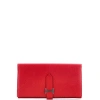 Pre-owned Hermes  Hermes Bearn Wallet Epsom Long In Red