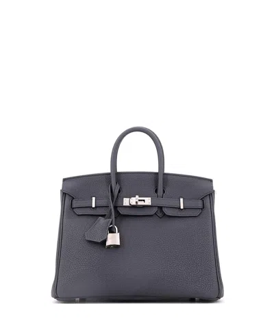 Pre-owned Pre-owned Hermes  Hermes Birkin 25 Handbag Grey Togo With Palladium Hardware In Gris Misty