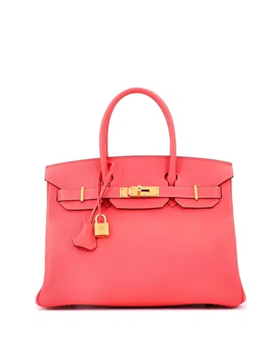 Pre-owned Pre-owned Hermes  Hermes Birkin 30 Epsom Leather Satchel In Rouge Pivoine