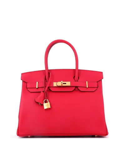 Pre-owned Pre-owned Hermes  Hermes Birkin 30 Epsom Leather Satchel In Rouge Vif