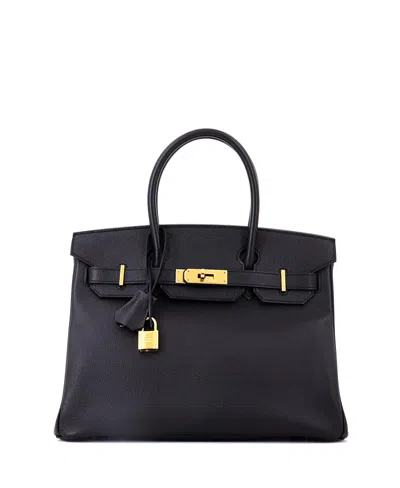 Pre-owned Pre-owned Hermes  Hermes Birkin 30 Handbag Black Epsom With Gold Hardware In Noir