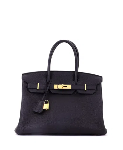 Pre-owned Pre-owned Hermes  Hermes Birkin 30 Handbag Black Togo With Gold Hardware