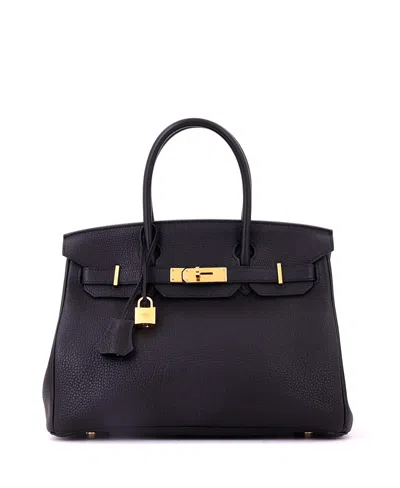 Pre-owned Pre-owned Hermes  Hermes Birkin 30 Handbag Black Togo With Gold Hardware In Noir