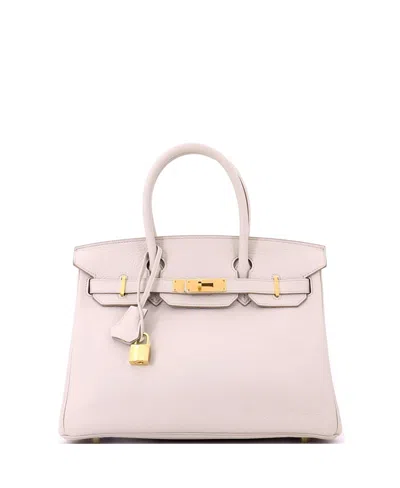 Pre-owned Pre-owned Hermes  Hermes Birkin 30 Handbag Light Togo With Gold Hardware In Gray