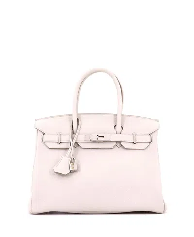 Pre-owned Pre-owned Hermes  Hermes Birkin 30 Handbag Light Togo With Palladium Hardware In Beton