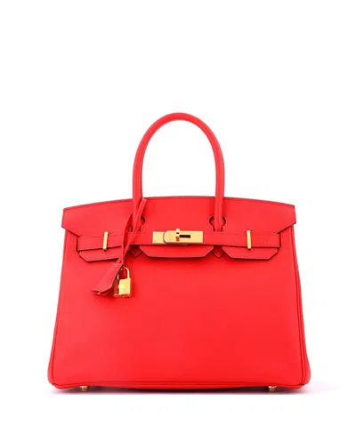 Pre-owned Pre-owned Hermes  Hermes Birkin 30 Handbag Pink Epsom With Gold Hardware In Bougainvillier