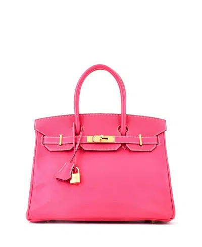 Pre-owned Pre-owned Hermes  Hermes Birkin 30 Handbag Pink Epsom With Gold Hardware In Rose Tyrien