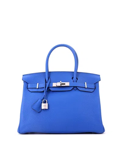 Pre-owned Pre-owned Hermes  Hermes Birkin 30 Handbag Verso Clemence With Palladium Hardware