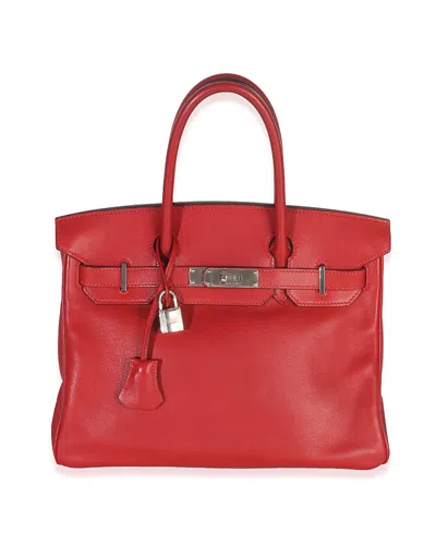 Pre-owned Pre-owned Hermes  Hermes Birkin 30 Leather Handbag In Red