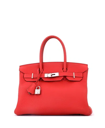 Pre-owned Pre-owned Hermes  Hermes Birkin 30 Togo Leather Handbag In Geranium