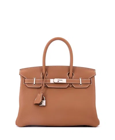 Pre-owned Pre-owned Hermes  Hermes Birkin 30 Togo Leather Satchel In Gold