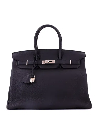 Pre-owned Pre-owned Hermes  Hermes Birkin 35 Handbag Black Togo With Palladium Hardware