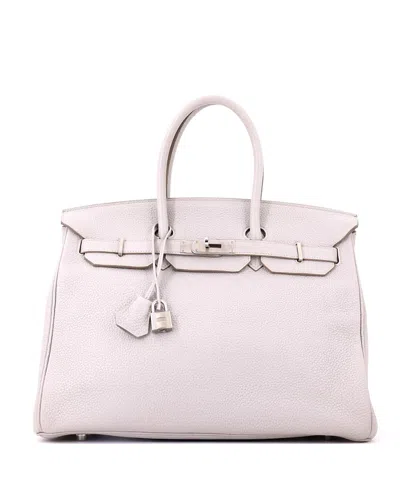 Pre-owned Pre-owned Hermes  Hermes Birkin 35 Handbag Grey Togo With Palladium Hardware In Gray