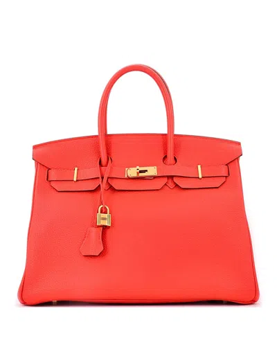 Pre-owned Pre-owned Hermes  Hermes Birkin 35 Togo Leather Satchel In Capucine