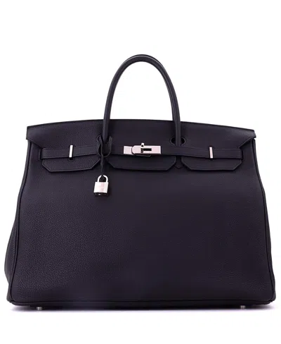 Pre-owned Pre-owned Hermes  Hermes Birkin 40 Handbag Black Togo With Palladium Hardware