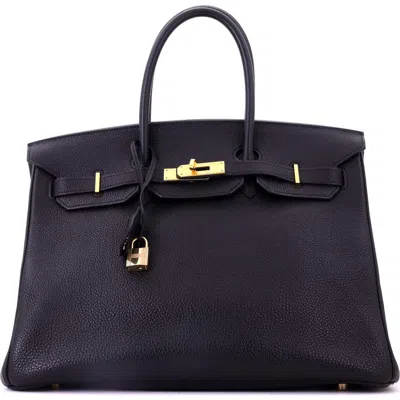 Pre-owned Hermes  Hermes Birkin Handbag Black Togo With Gold Hardware 35