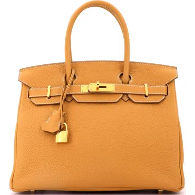 Pre-owned Hermes  Hermes Birkin Handbag Brown Togo With Gold Hardware 30