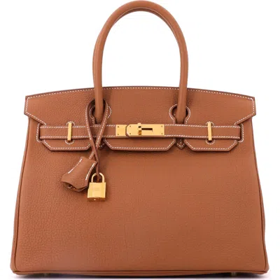 Pre-owned Hermes  Hermes Birkin Handbag Brown Togo With Gold Hardware 30