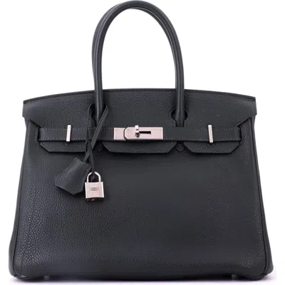 Pre-owned Hermes  Hermes Birkin Handbag Green Togo With Palladium Hardware 30