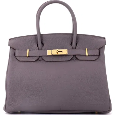 Pre-owned Hermes  Hermes Birkin Handbag Grey Togo With Gold Hardware 30 In Gray