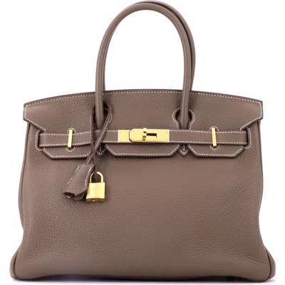 Pre-owned Hermes  Hermes Birkin Handbag Grey Togo With Gold Hardware 30 In Gray