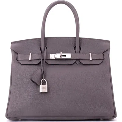 Pre-owned Hermes  Hermes Birkin Handbag Grey Togo With Palladium Hardware 30 In Gray