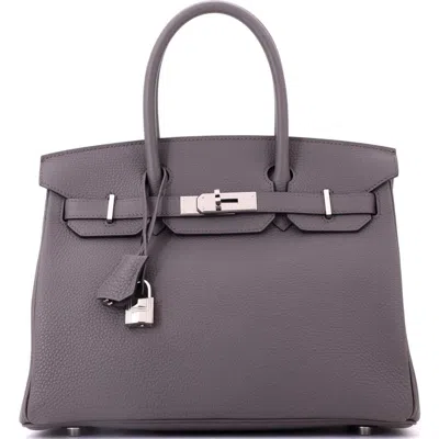 Pre-owned Hermes  Hermes Birkin Handbag Grey Togo With Palladium Hardware 30 In Gray