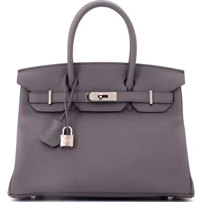 Pre-owned Hermes  Hermes Birkin Handbag Grey Togo With Palladium Hardware 30 In Gray