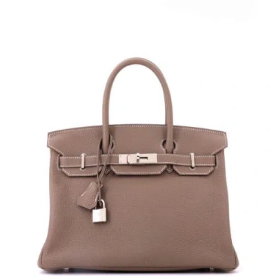 Pre-owned Hermes  Hermes Birkin Handbag Grey Togo With Palladium Hardware 30 In Gray