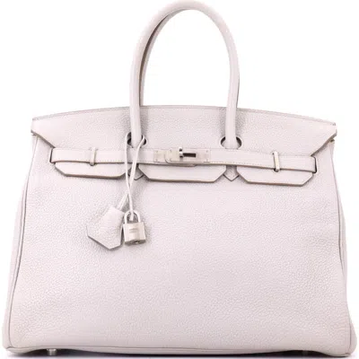 Pre-owned Hermes  Hermes Birkin Handbag Grey Togo With Palladium Hardware 35 In Neutral