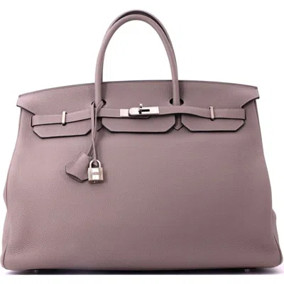 Pre-owned Hermes  Hermes Birkin Handbag Grey Togo With Palladium Hardware 40 In Gray
