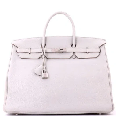 Pre-owned Hermes  Hermes Birkin Handbag Grey Togo With Palladium Hardware 40 In Gray