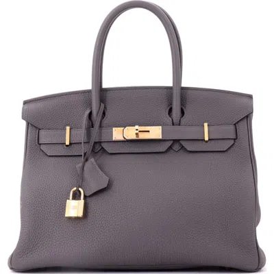 Pre-owned Hermes  Hermes Birkin Handbag Grey Togo With Rose Gold Hardware 30 In Gray