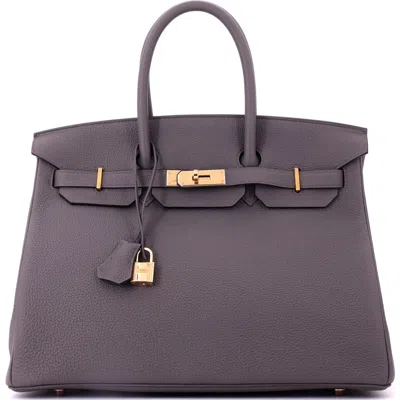 Pre-owned Hermes  Hermes Birkin Handbag Grey Togo With Rose Gold Hardware 35 In Gray