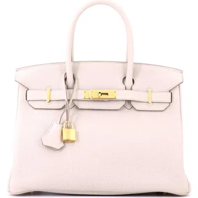 Pre-owned Hermes  Hermes Birkin Handbag Light Togo With Gold Hardware 30 In Pink