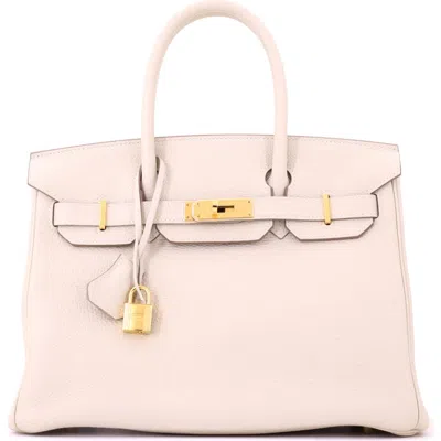 Pre-owned Hermes  Hermes Birkin Handbag Light Togo With Gold Hardware 30 In Pink