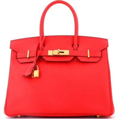 Pre-owned Hermes  Hermes Birkin Handbag Pink Epsom With Gold Hardware 30 In Purple