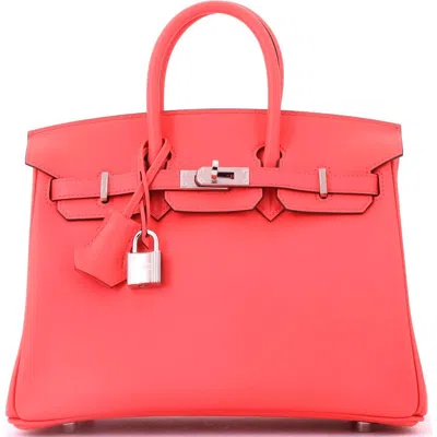 Pre-owned Hermes  Hermes Birkin Handbag Pink Swift With Palladium Hardware 25