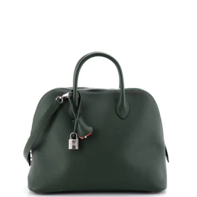 Pre-owned Pre-owned Hermes  Hermes Bolide 1923 Bag Verso Epsom 30 In Green