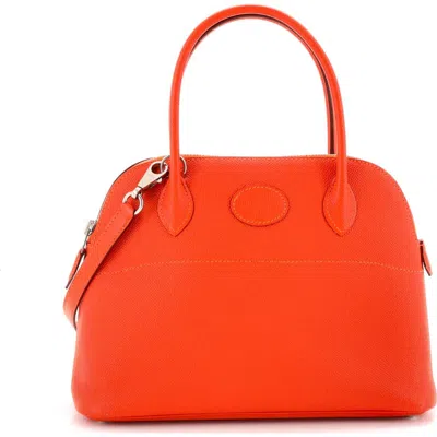 Pre-owned Hermes  Hermes Bolide Bag Epsom 27 In Orange