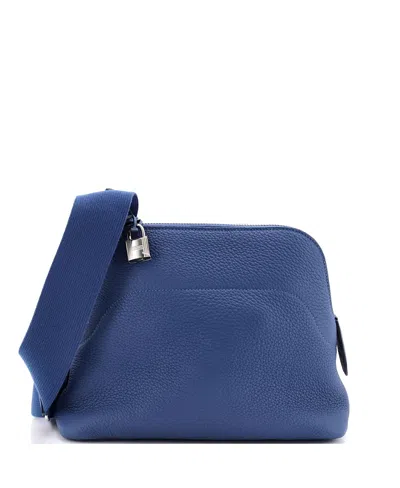 Pre-owned Pre-owned Hermes  Hermes Bolide Messenger Bag Togo In Blue