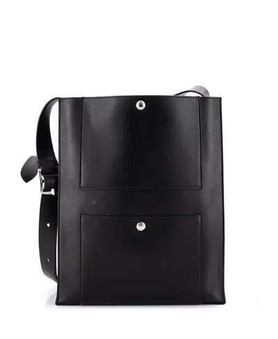 Pre-owned Pre-owned Hermes  Hermes Cab'h Evergrain Leather Tote In Black