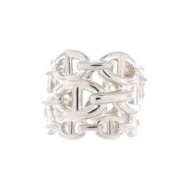 Pre-owned Hermes  Hermes Chaine D'ancre Enchainee Ring Sterling Silver Gm In Gold