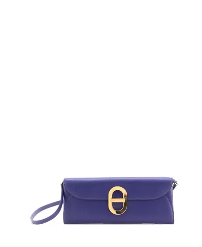 Pre-owned Pre-owned Hermes  Hermes Chaine D'ancre To Go Wallet Tadelakt In Blue