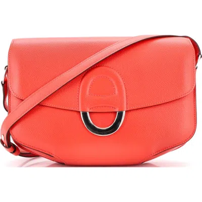 Pre-owned Hermes  Hermes Cherche Midi Shoulder Bag Epsom 25 In Red