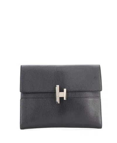 Pre-owned Pre-owned Hermes  Hermes Cinhetic Clutch Chevre Mysore In Black