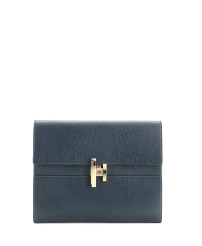 Pre-owned Pre-owned Hermes  Hermes Cinhetic Clutch Chevre Mysore In Green