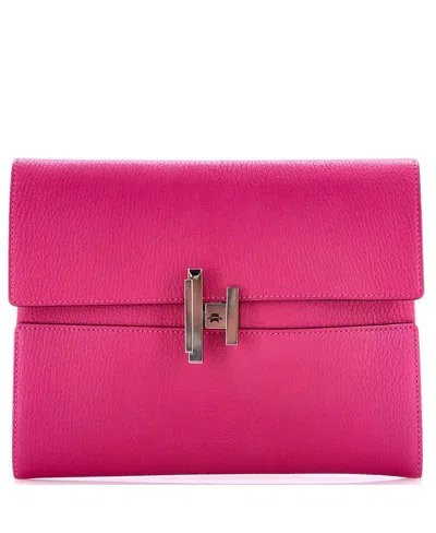 Pre-owned Pre-owned Hermes  Hermes Cinhetic Clutch Chevre Mysore In Pink
